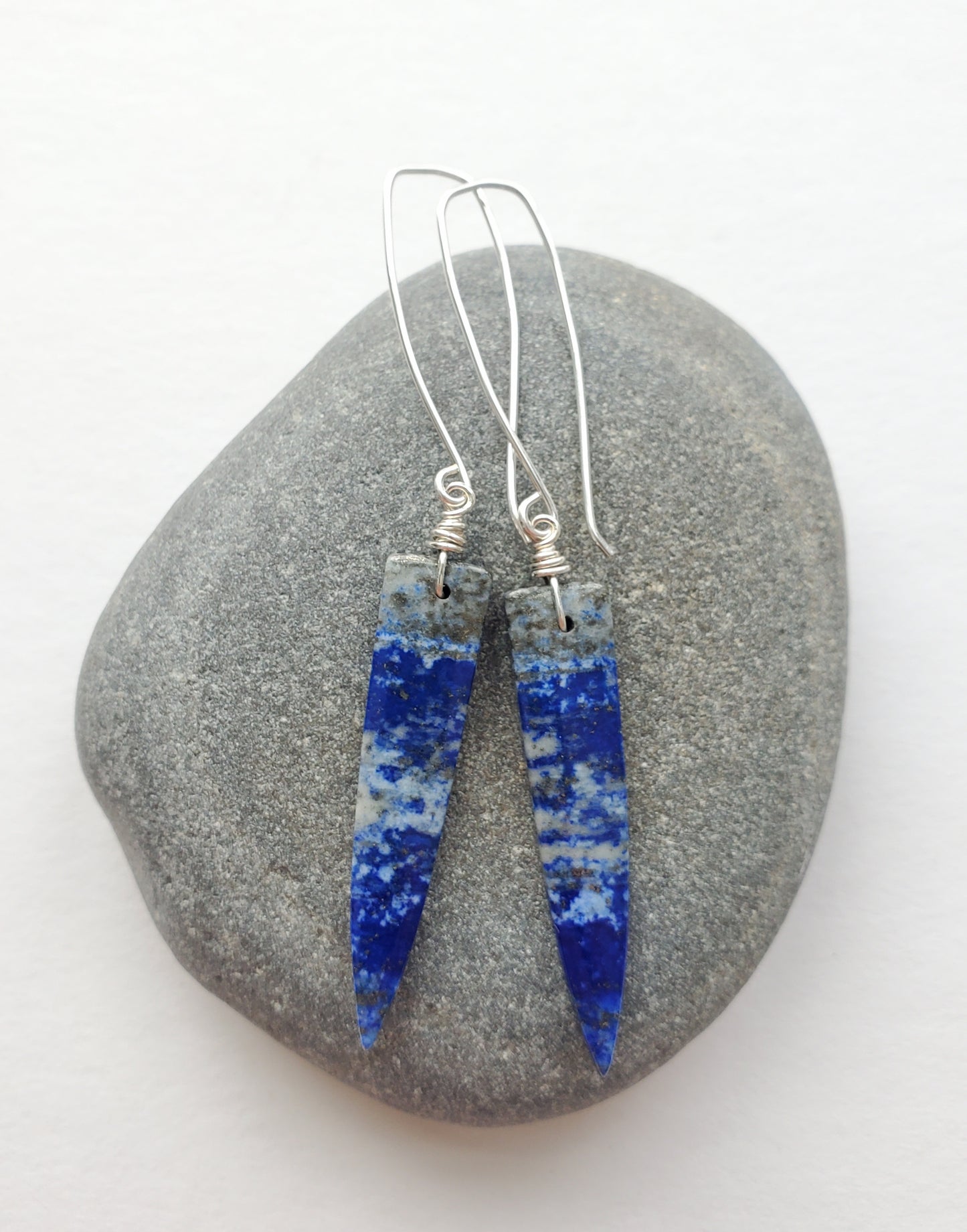 Lapis Quill Earrings