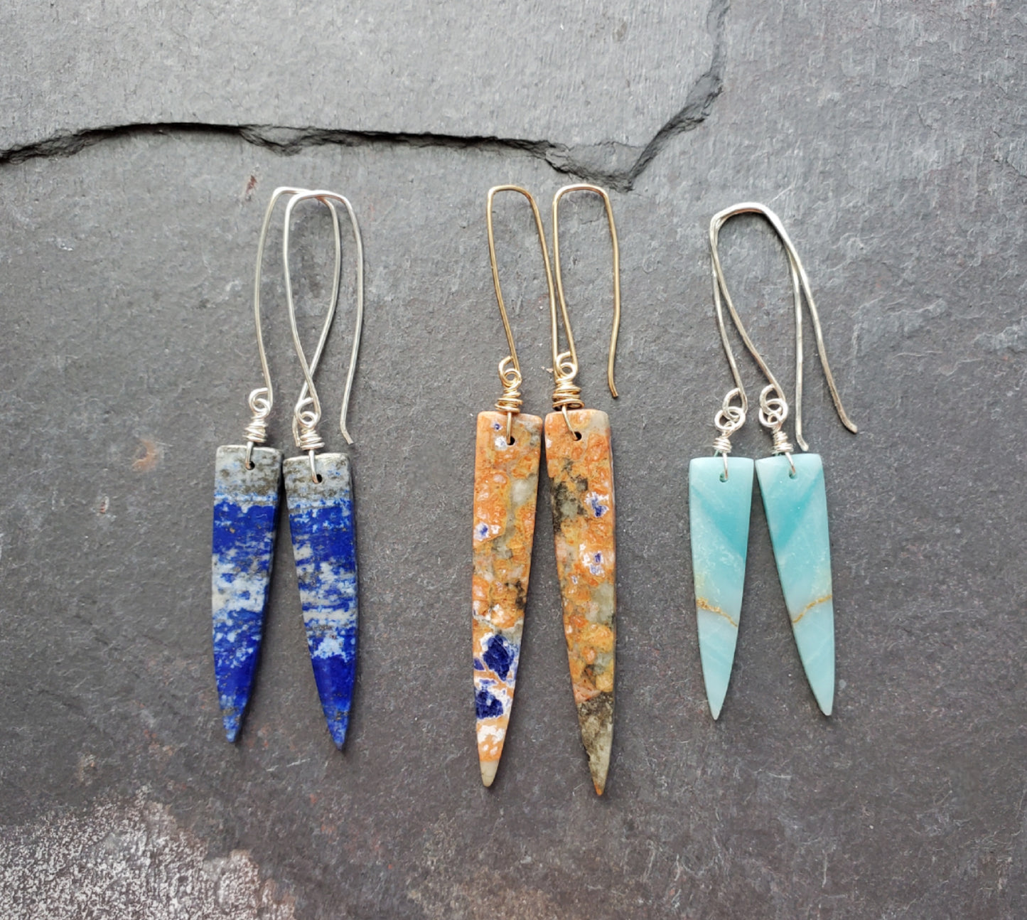 Lapis Quill Earrings