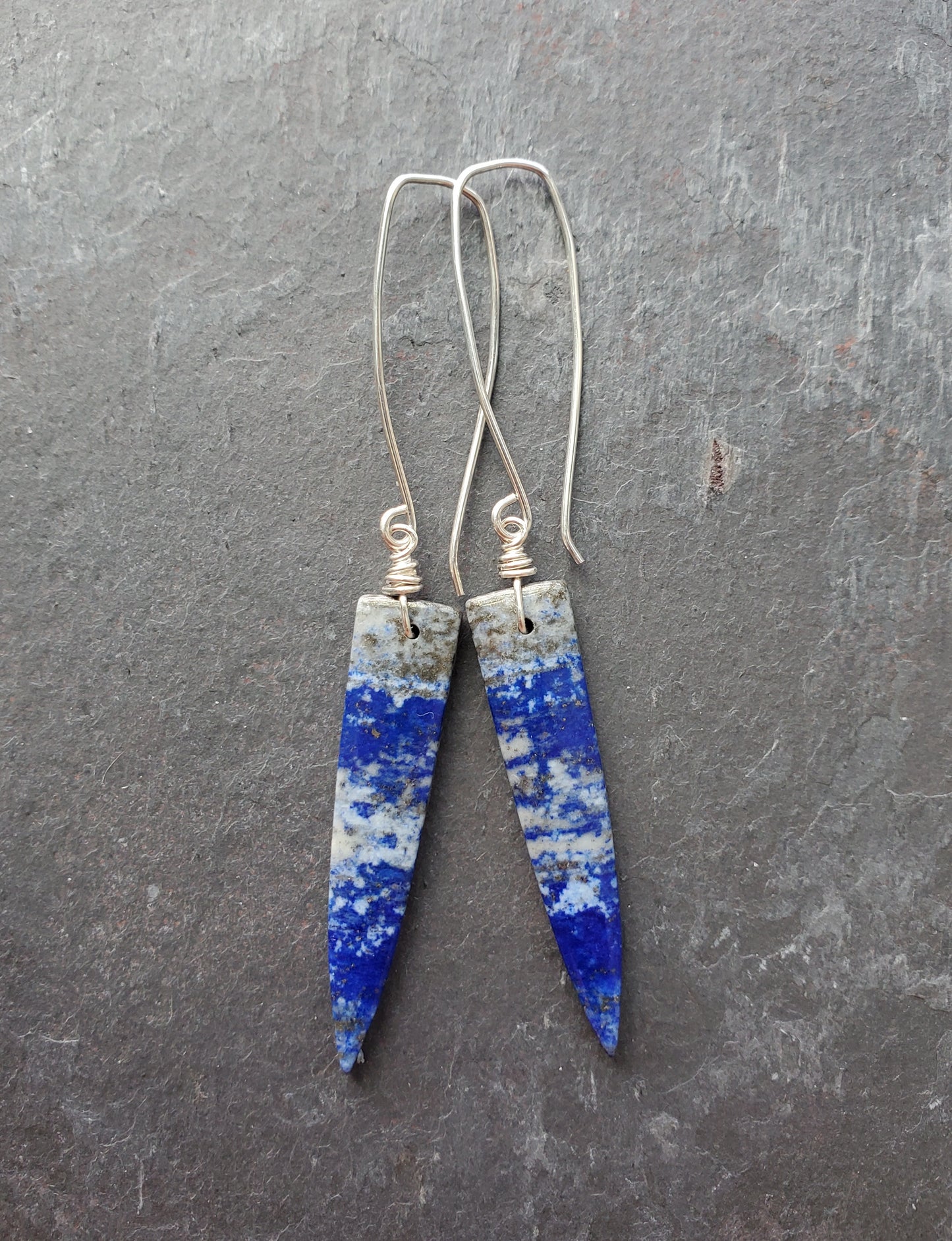 Lapis Quill Earrings