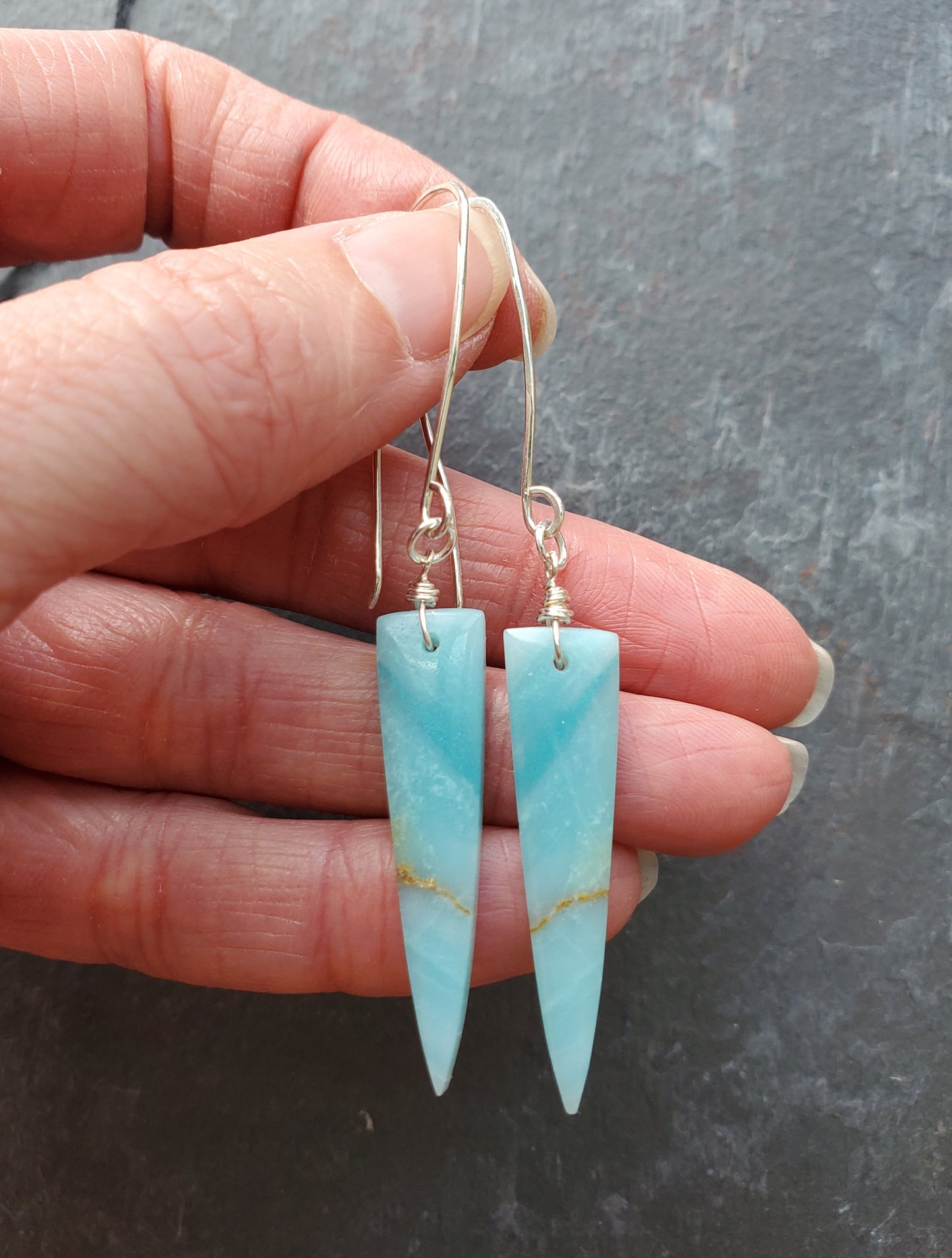 Amazonite Quill Earrings