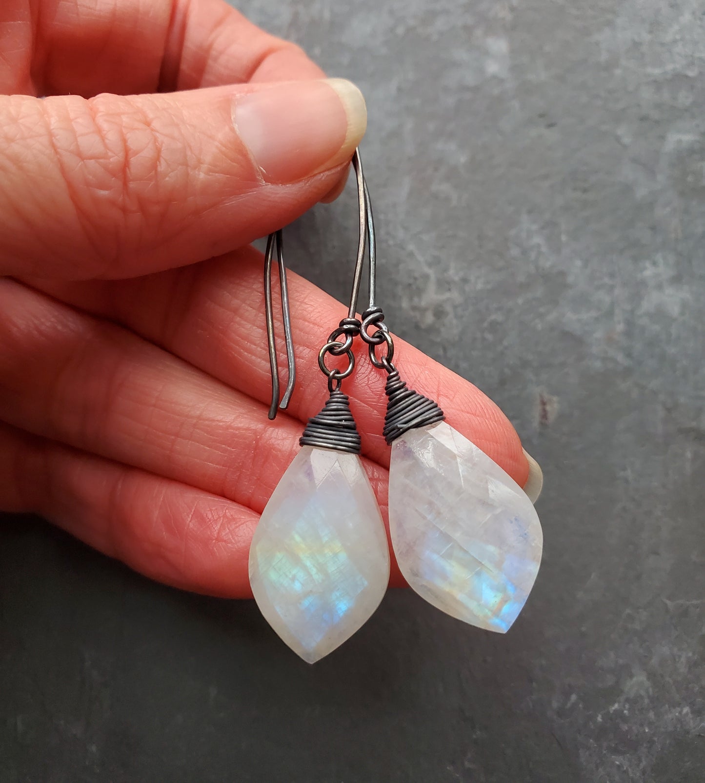 Moonstone Beam Earrings