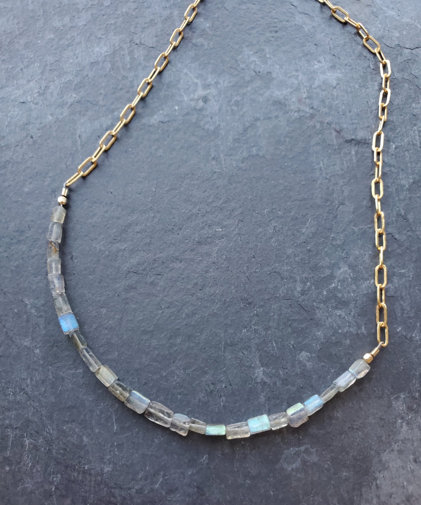 Labradorite Box Necklace