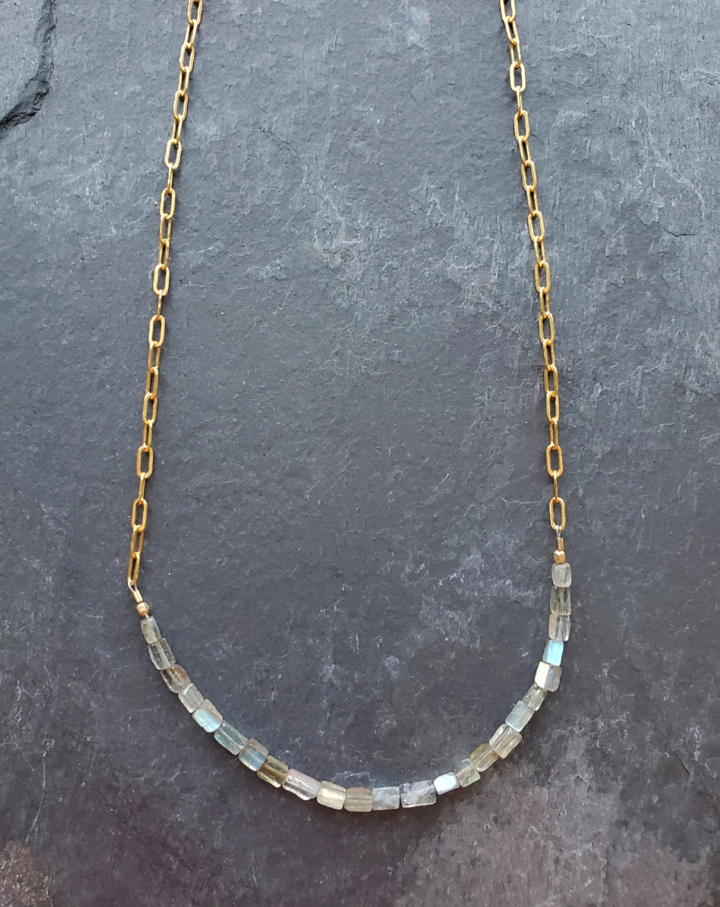 Labradorite Box Necklace