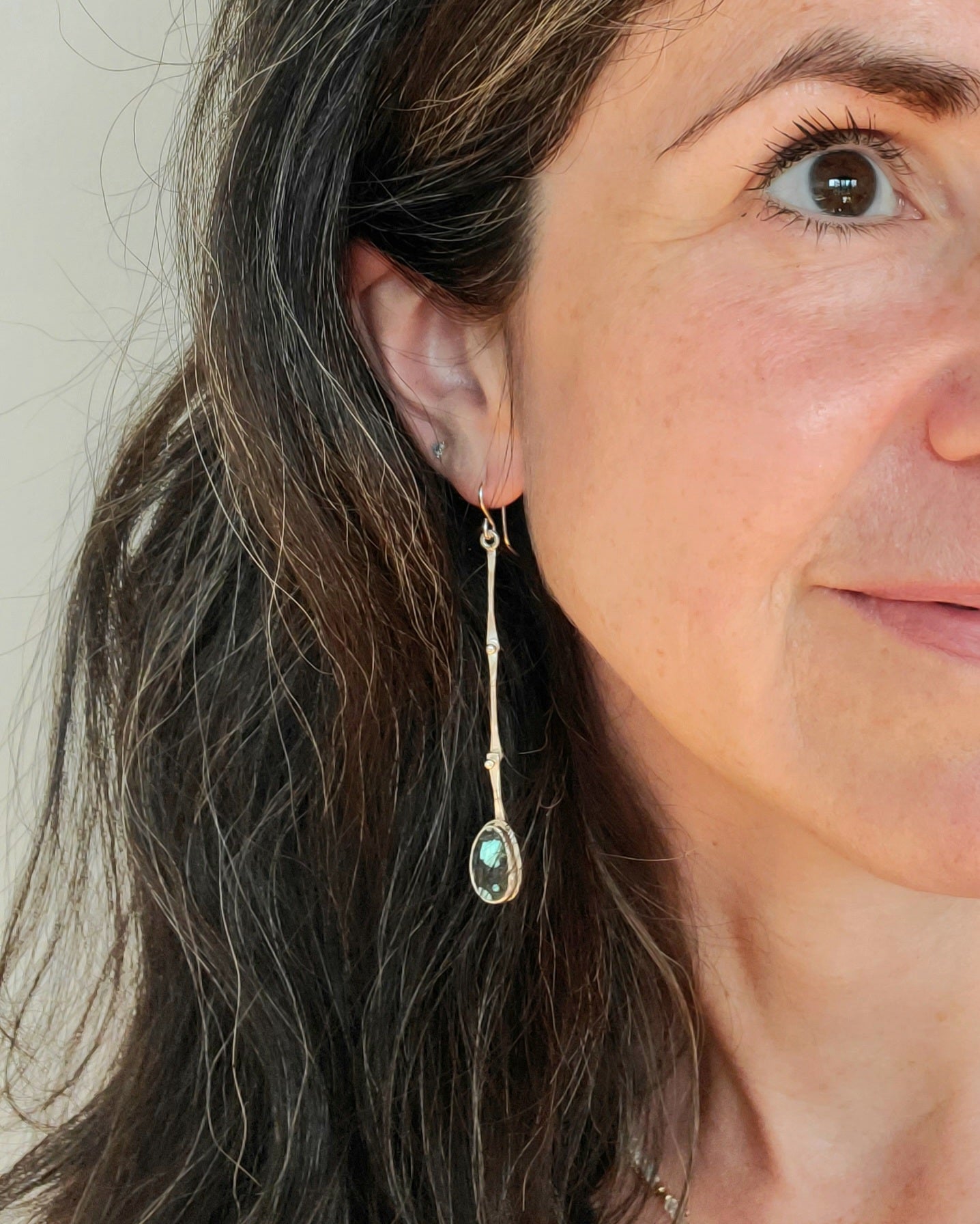 Set Hinge Earrings - Matrix Turquoise