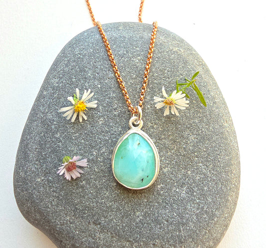 Peruvian Opal Drop Necklace