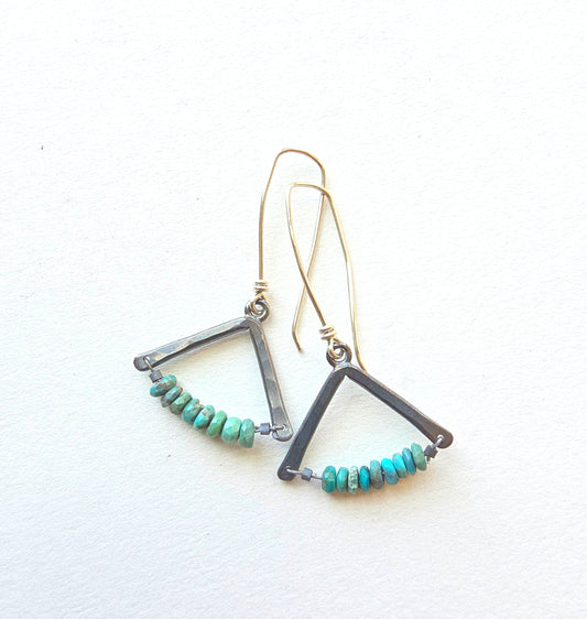 Turquoise Wishbone Earrings