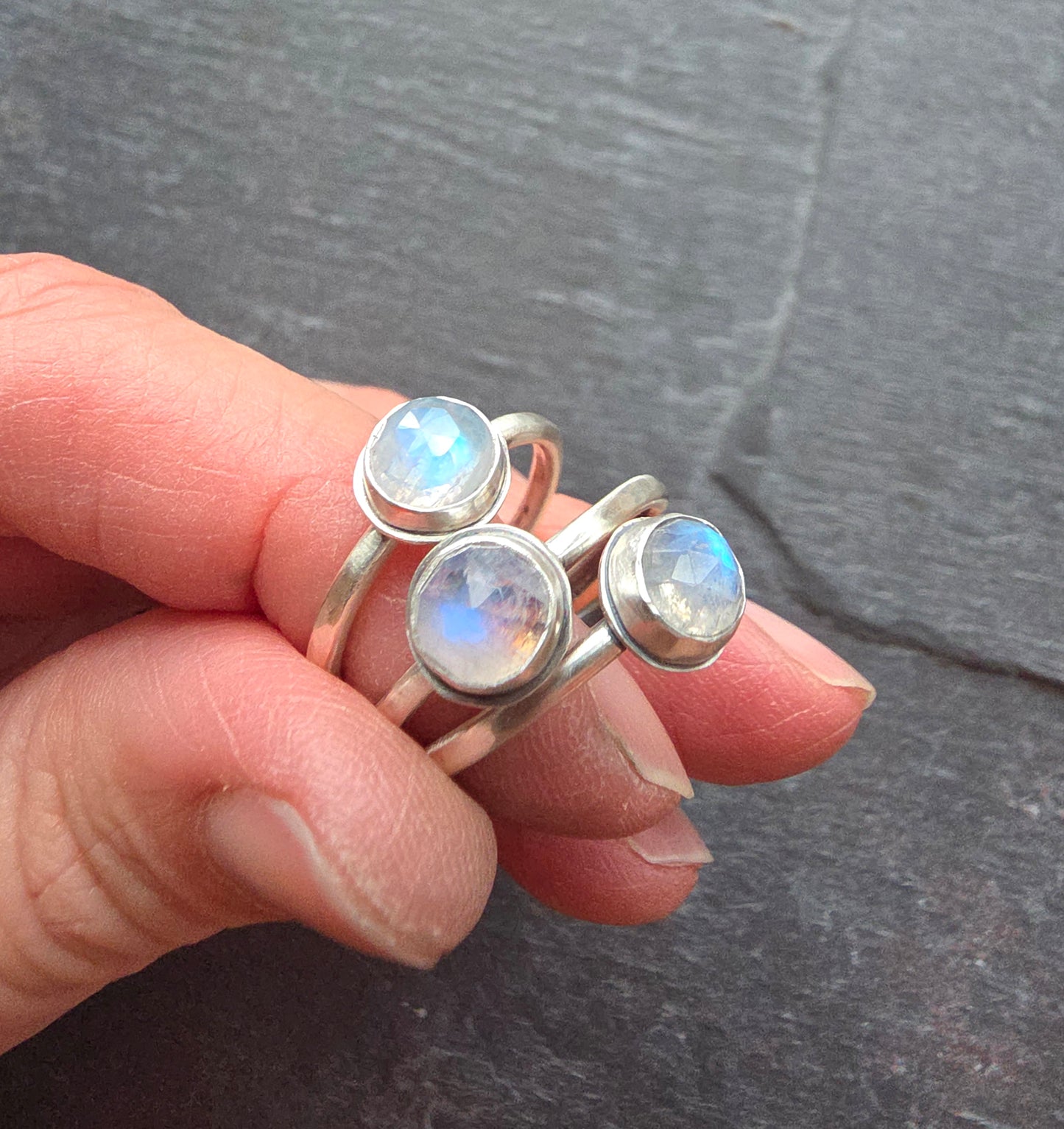 Full Moon Moonstone Ring