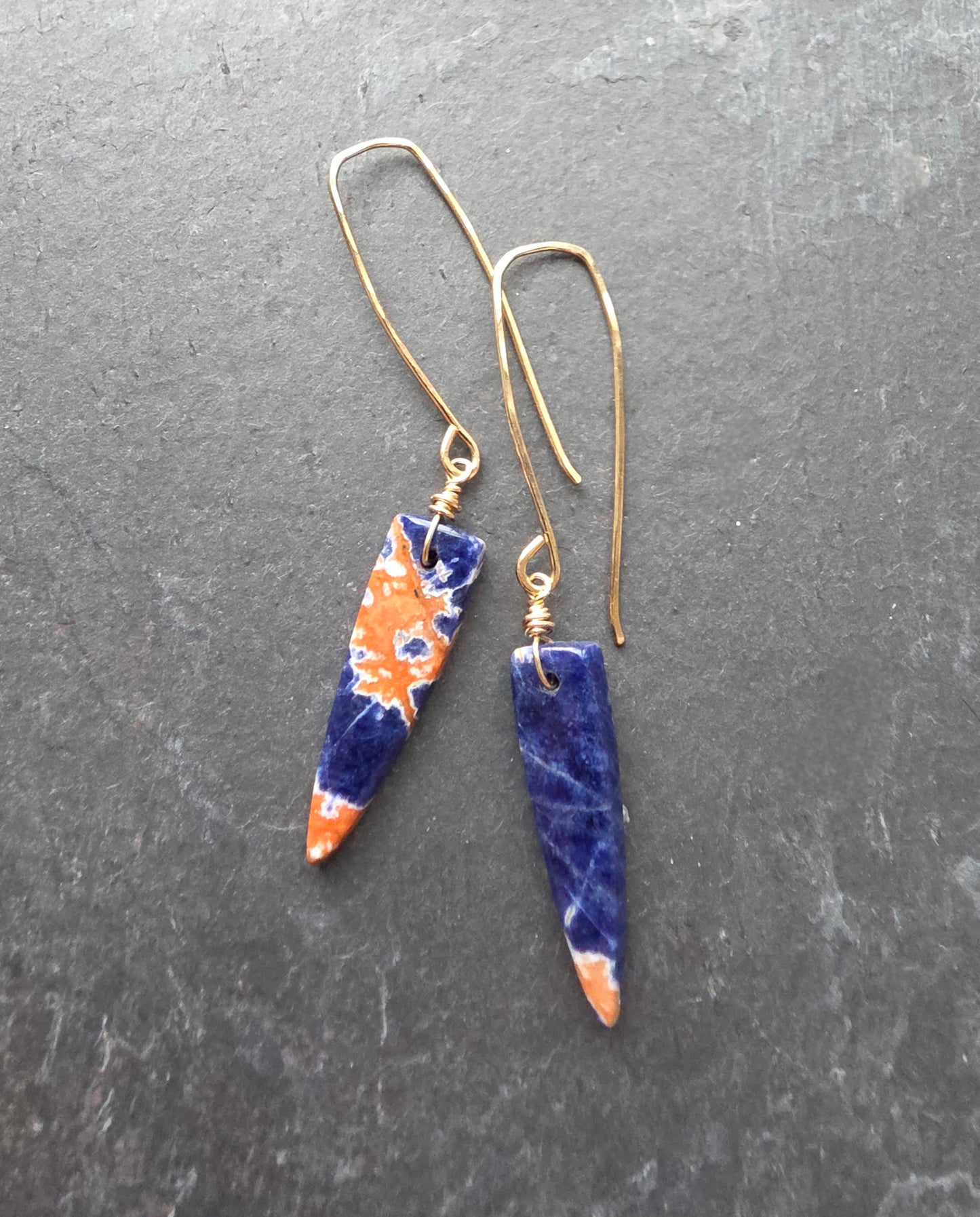 Small Sodalite Quill Earring