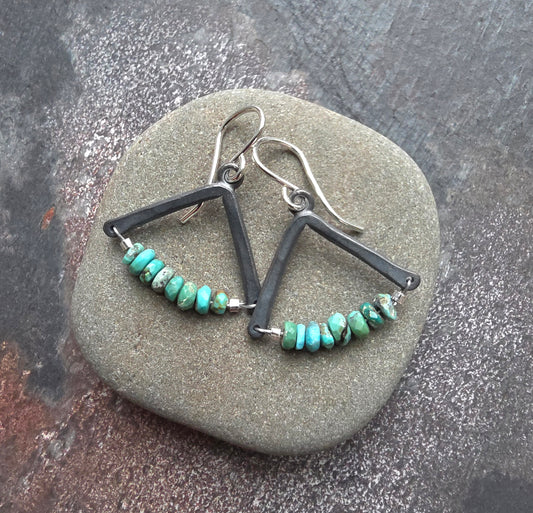 Turquoise Wishbone Earrings