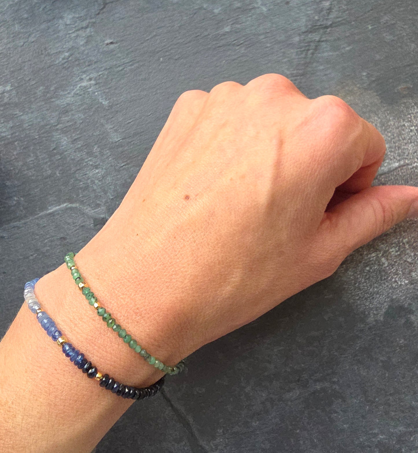 Raw Emerald Bracelet