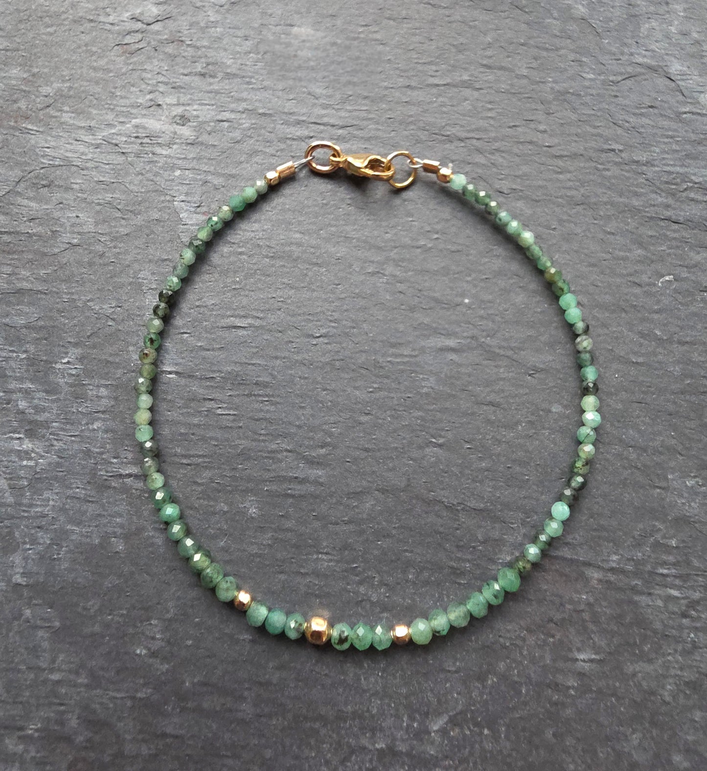 Raw Emerald Bracelet