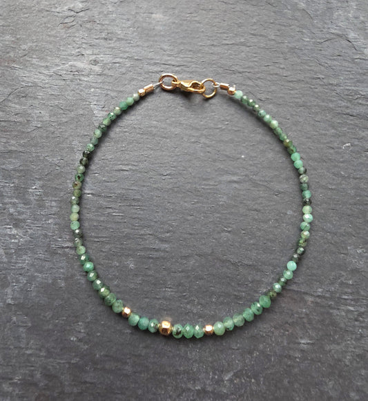 Raw Emerald Bracelet