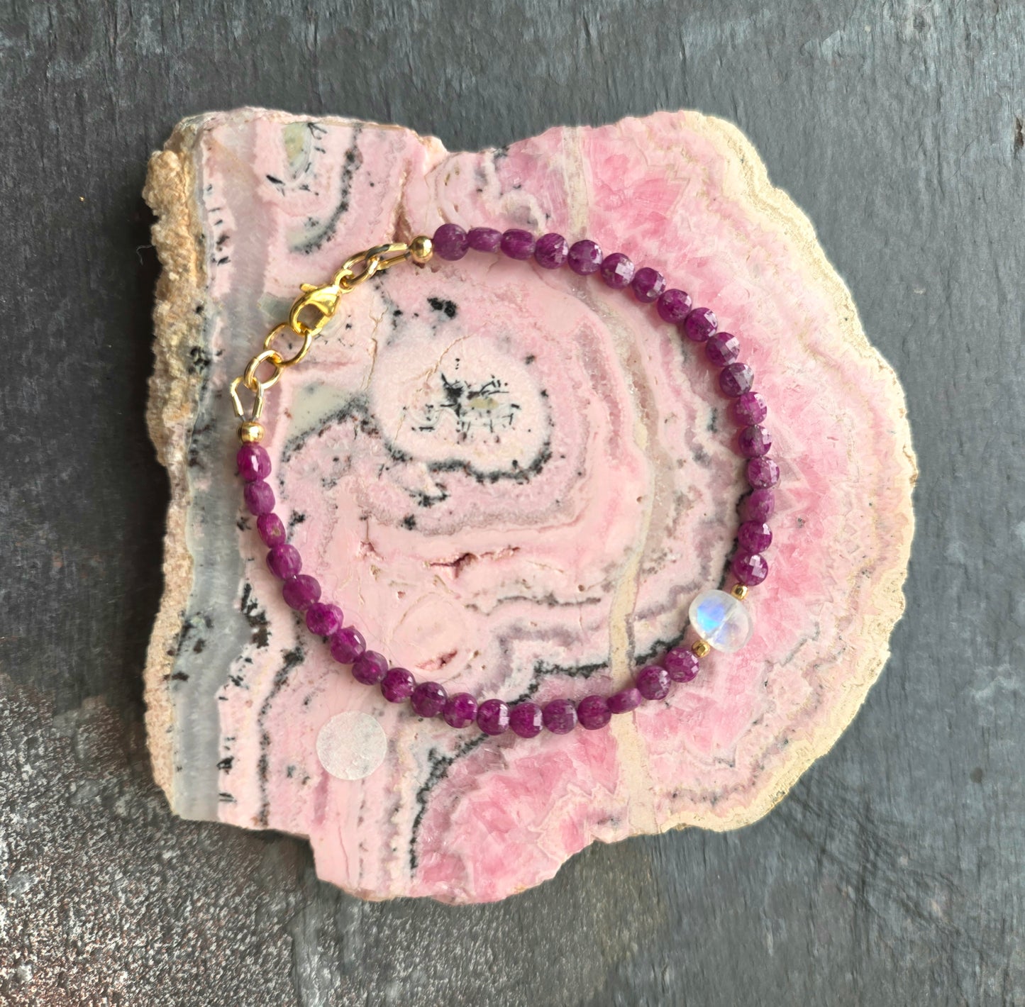 Ruby Moon Bracelet