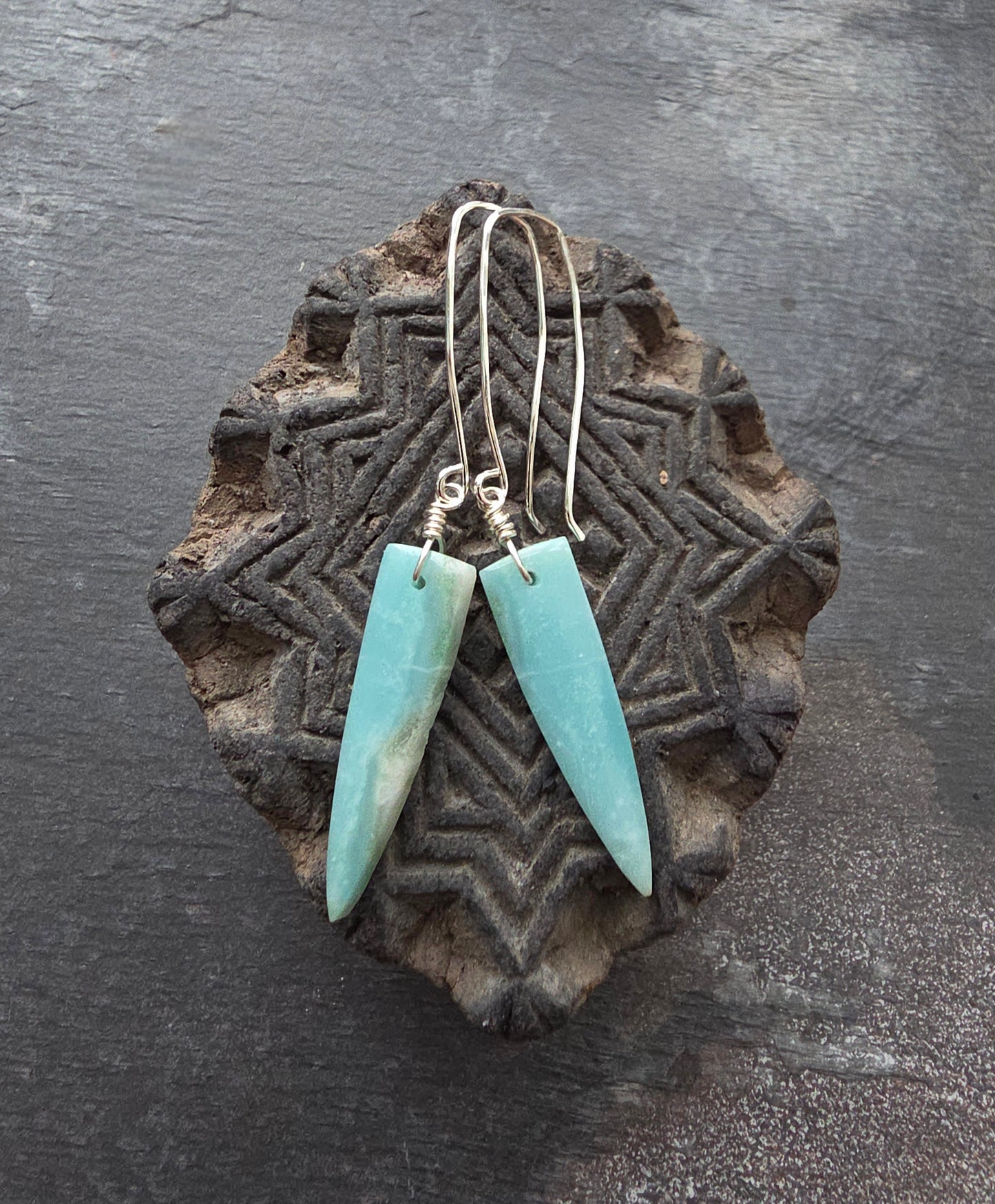 Amazonite Quill Earrings