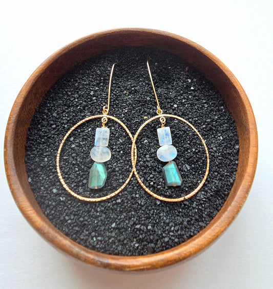 Moon Pebble Earrings