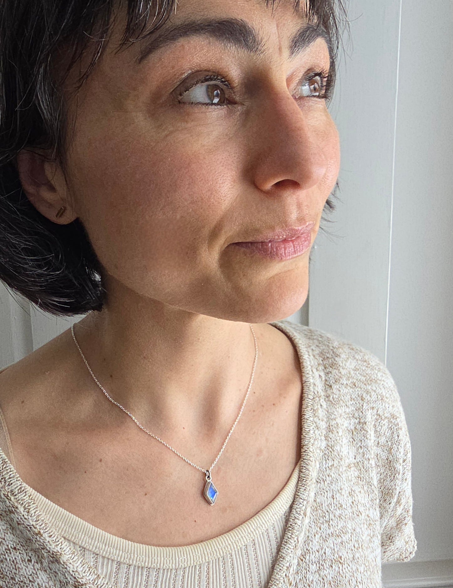Moonstone Facet Necklace 2