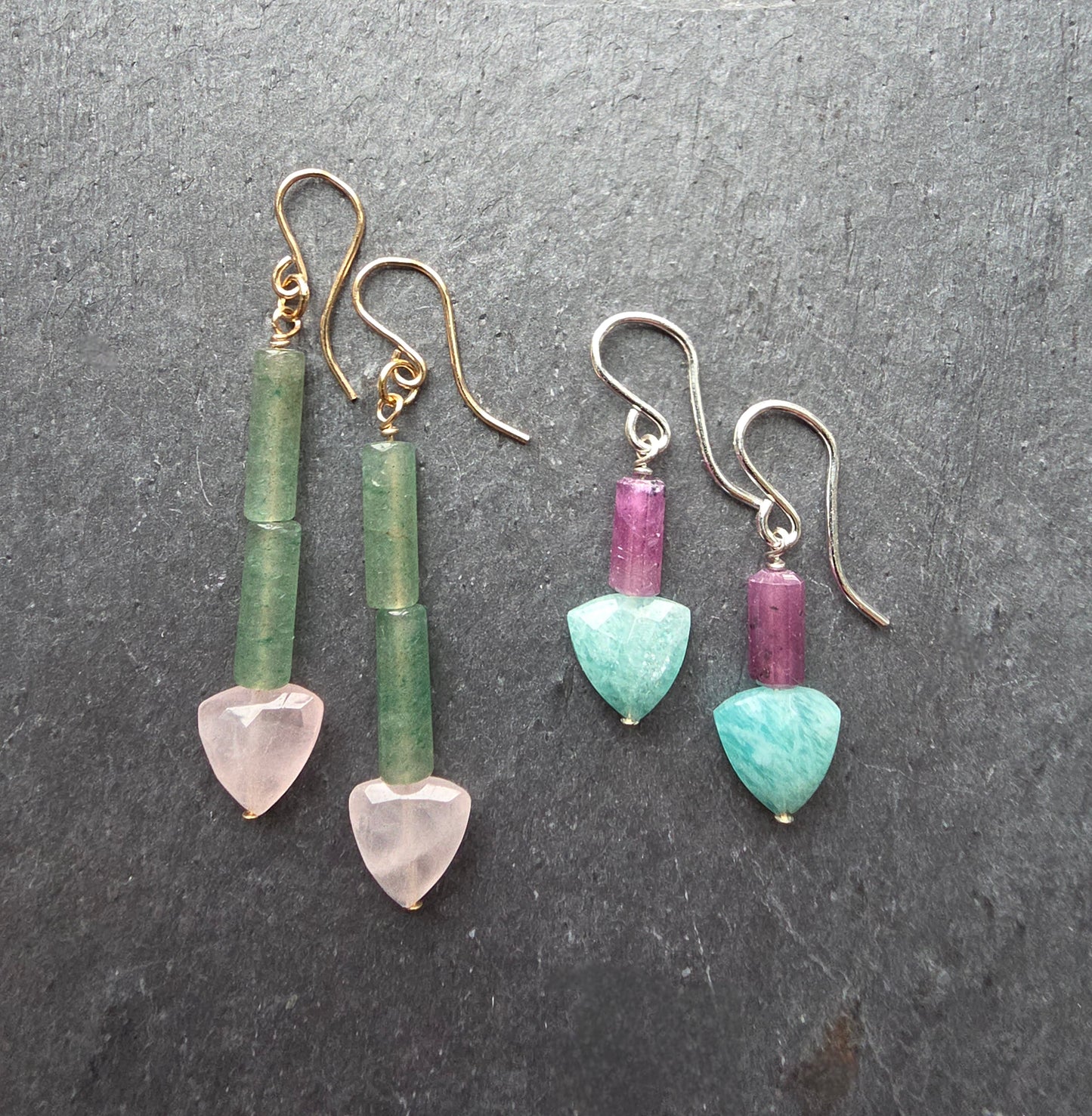 Direction Earrings - Rose Quartz