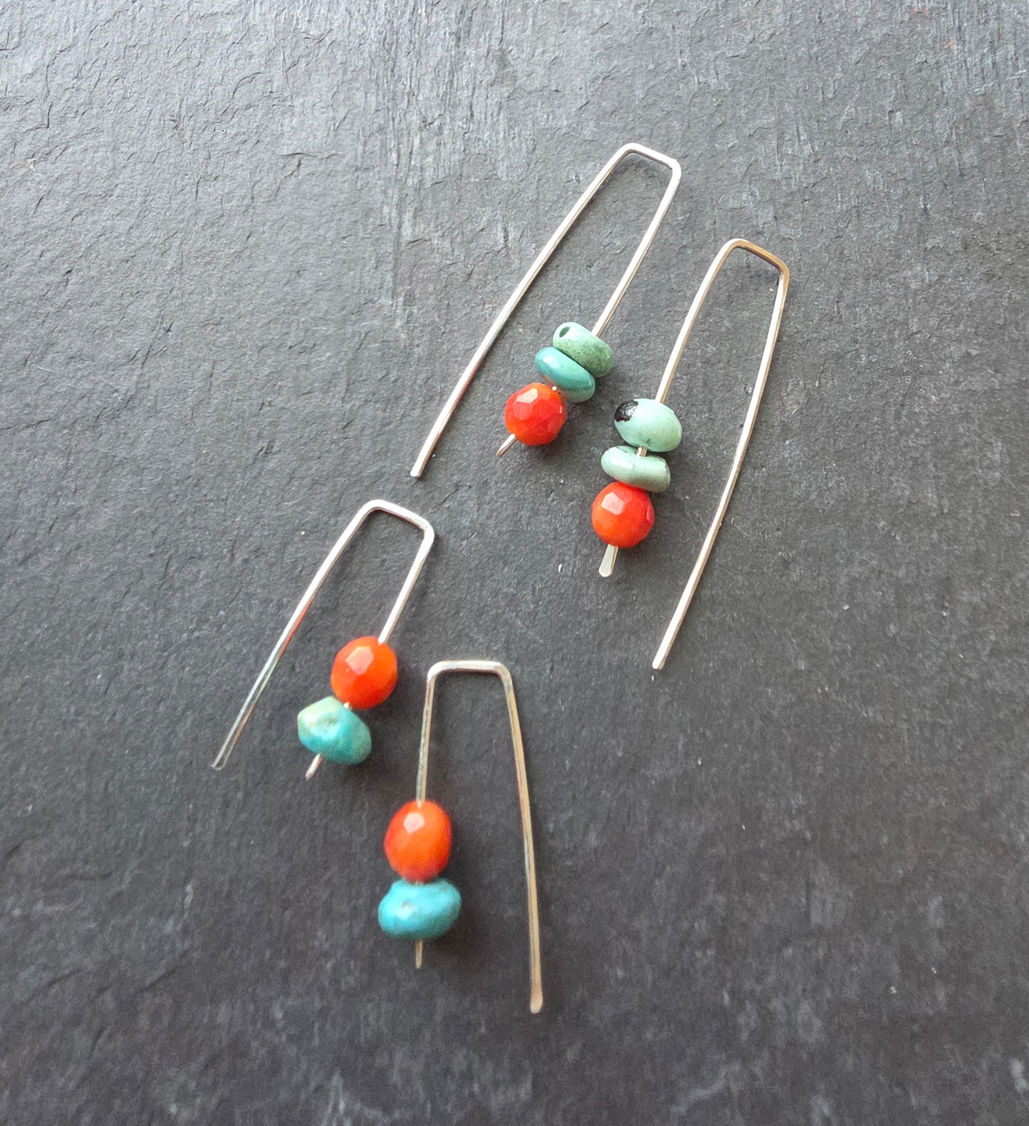Turquoise/Coral Hooks