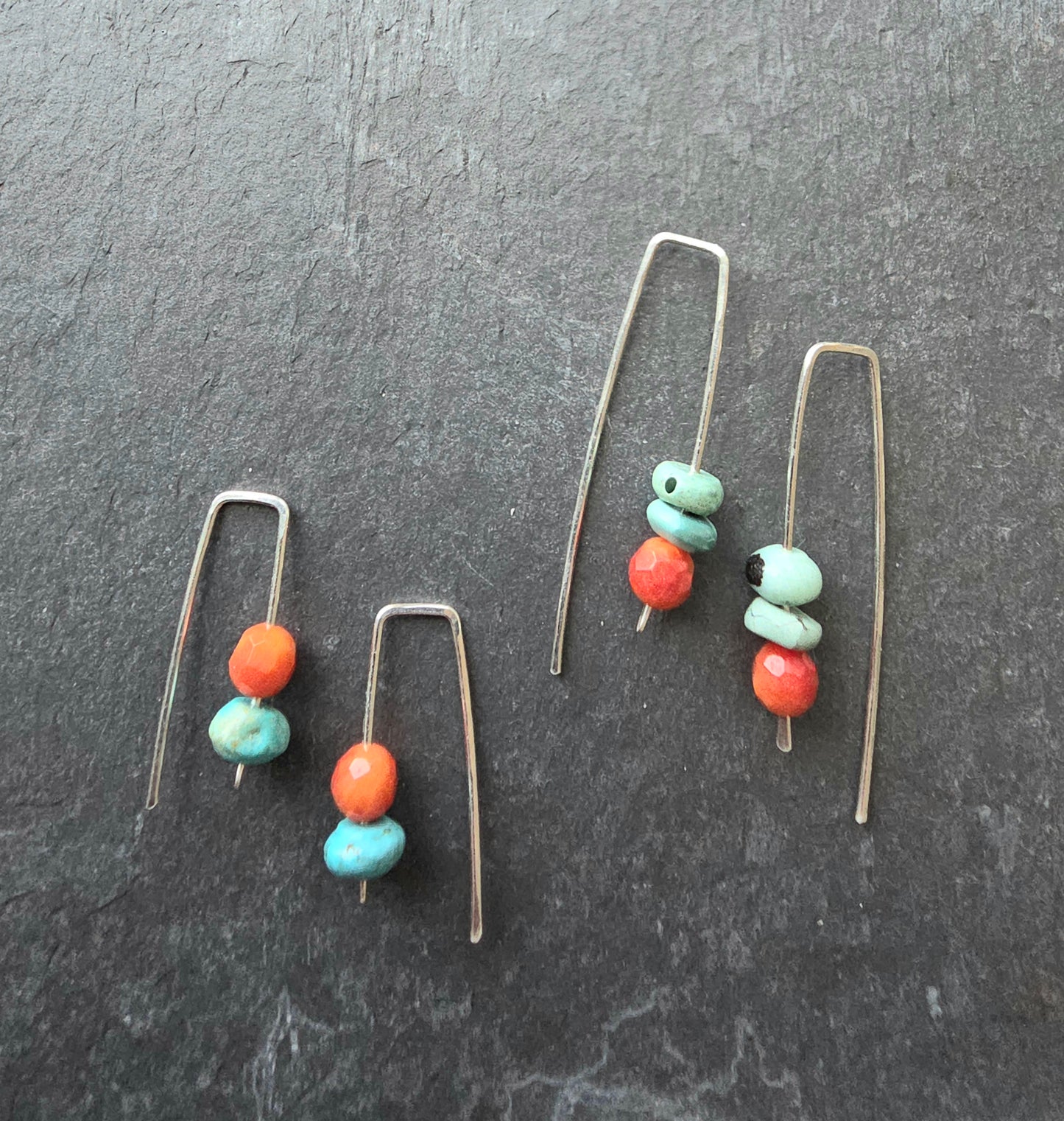 Turquoise/Coral Hooks