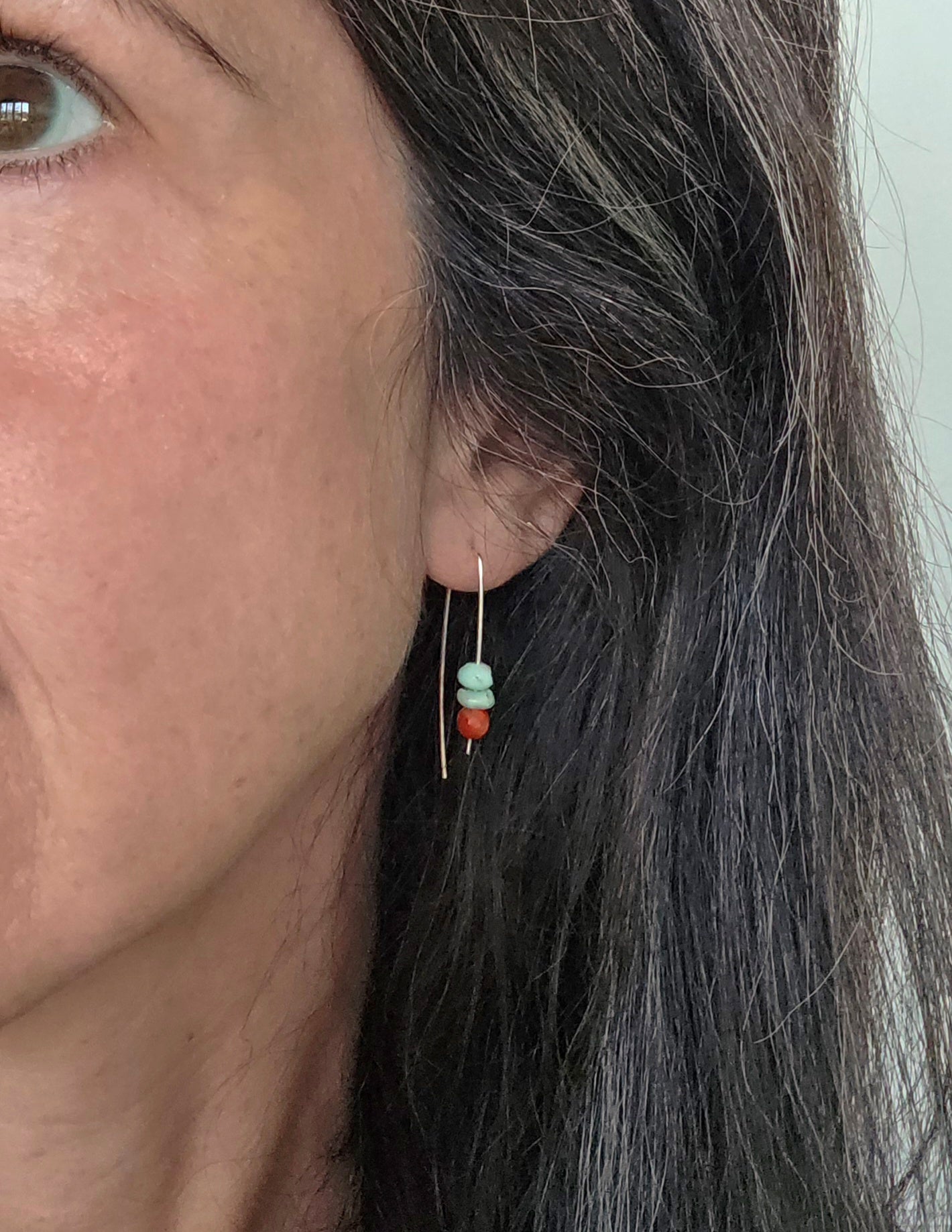 Turquoise/Coral Hooks