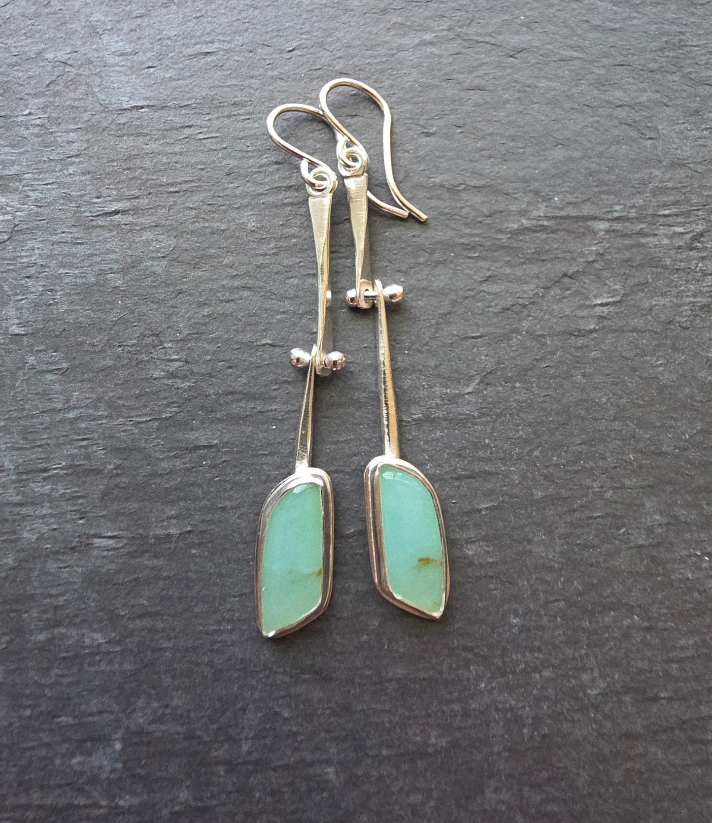 Peruvian Opal Hinge Earrings