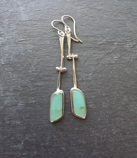 Peruvian Opal Hinge Earrings