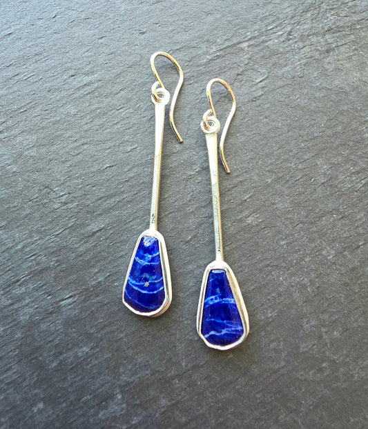 Lapis Bar Earrings