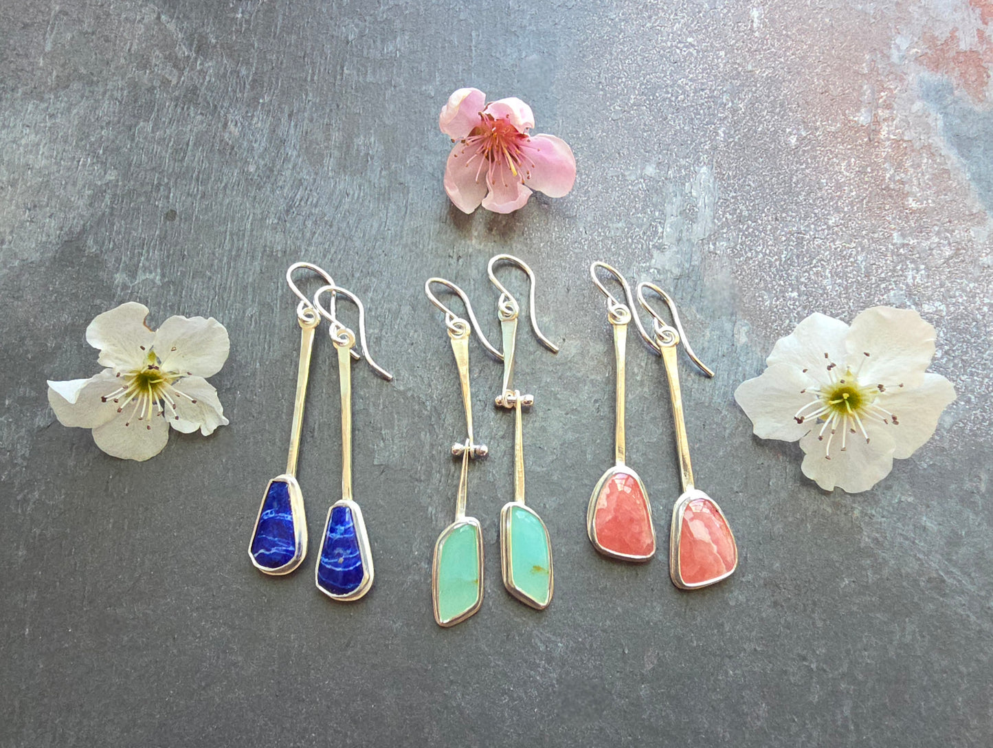 Lapis Bar Earrings