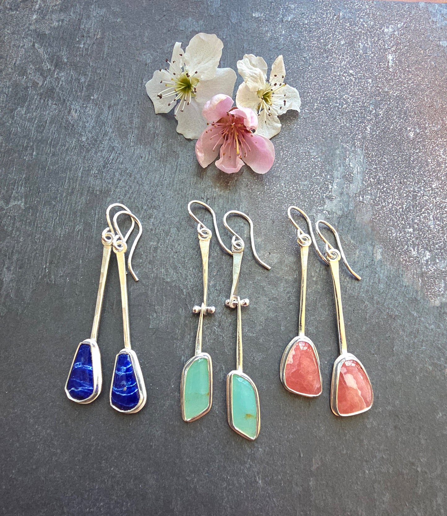 Peruvian Opal Hinge Earrings