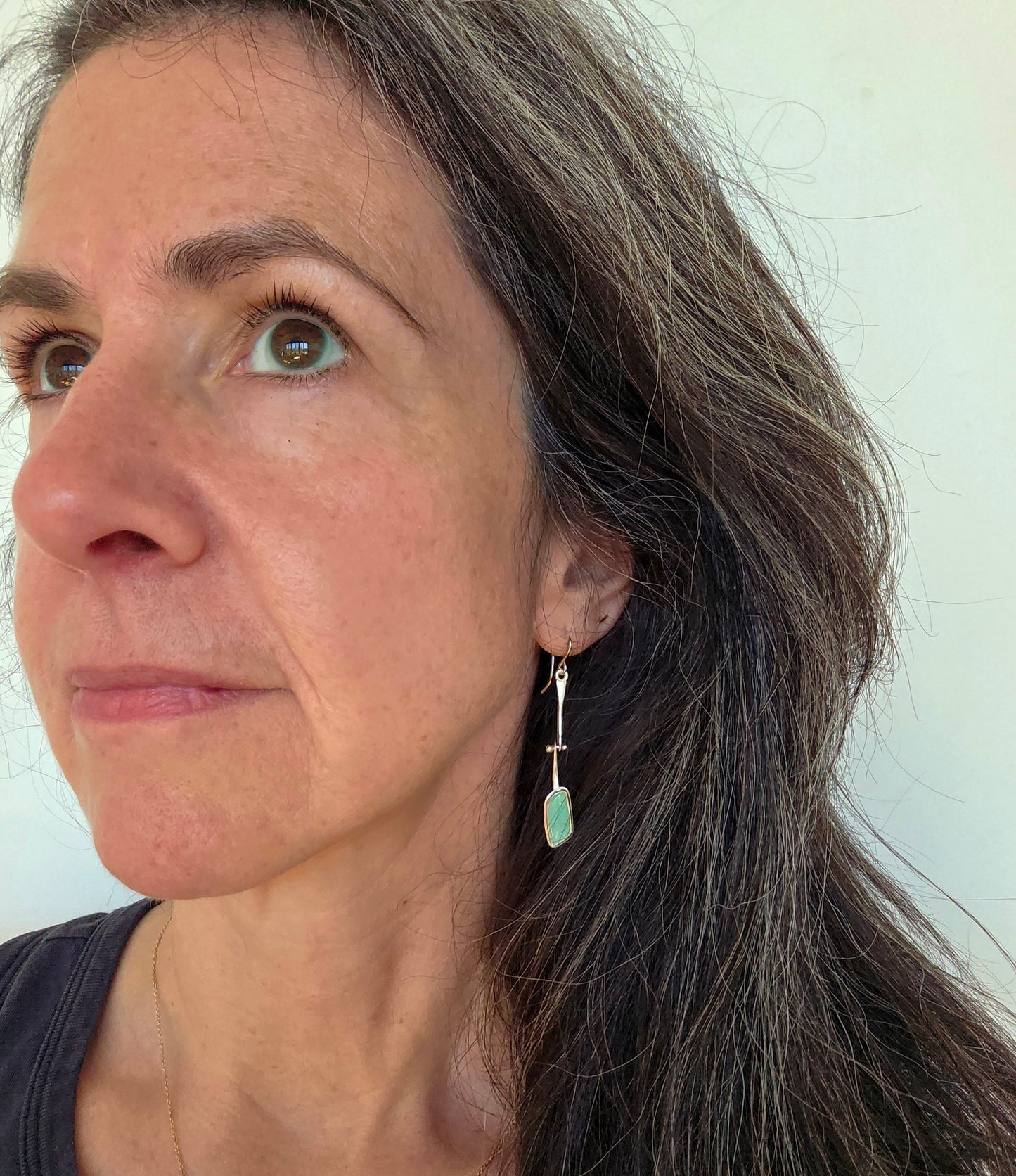 Peruvian Opal Hinge Earrings