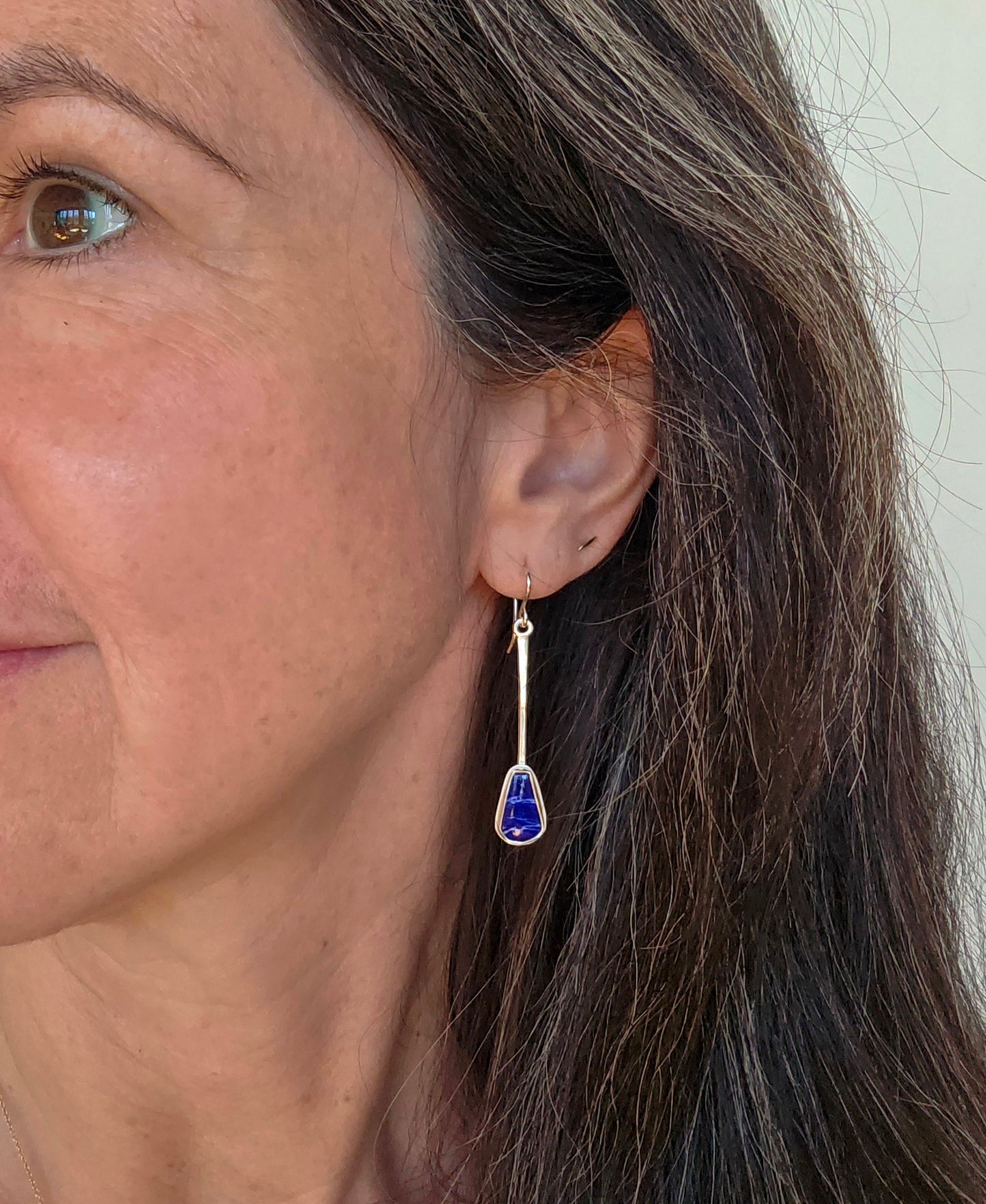 Lapis Bar Earrings