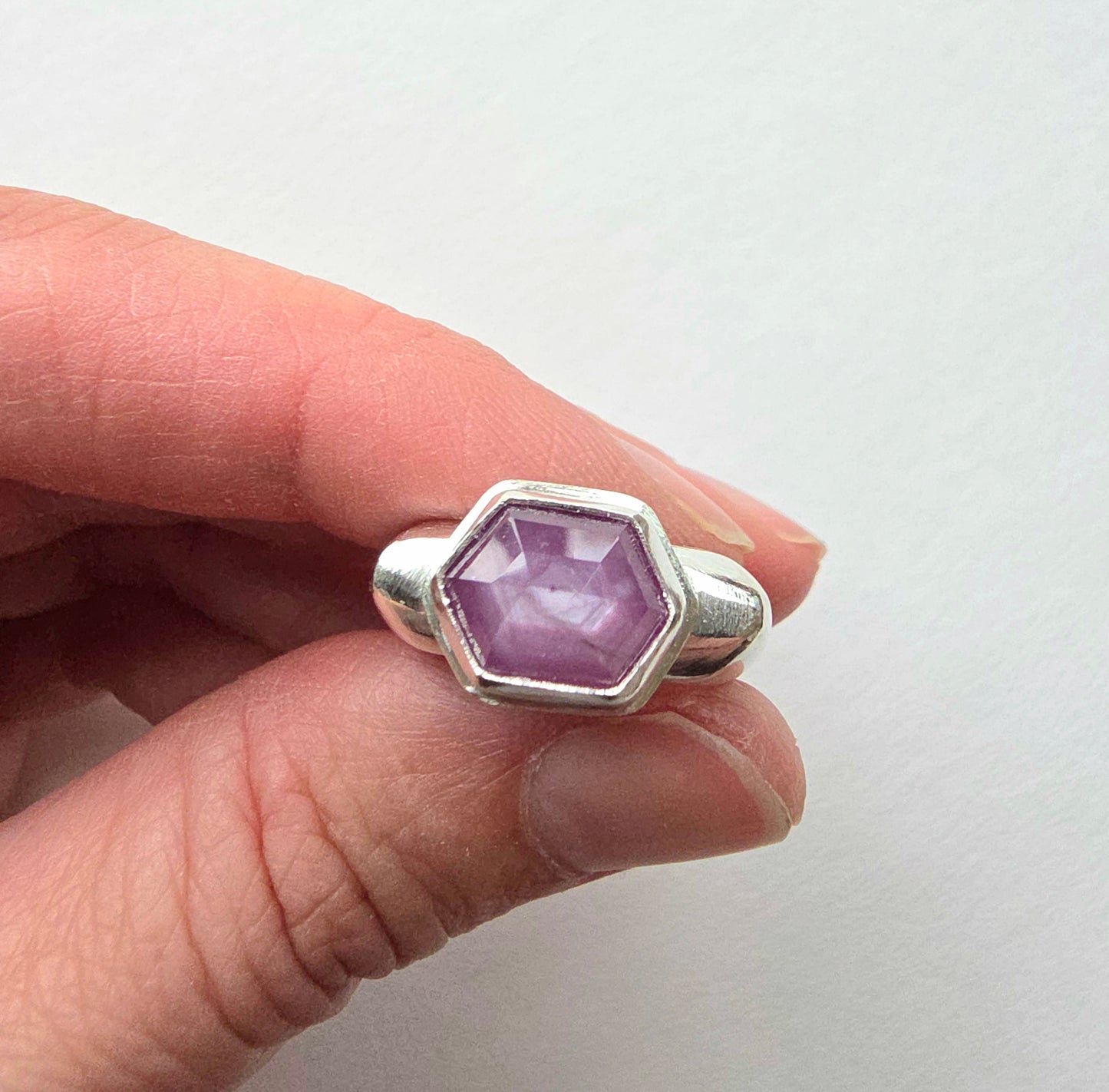 Square Ring - Star Sapphire - Size 7.5