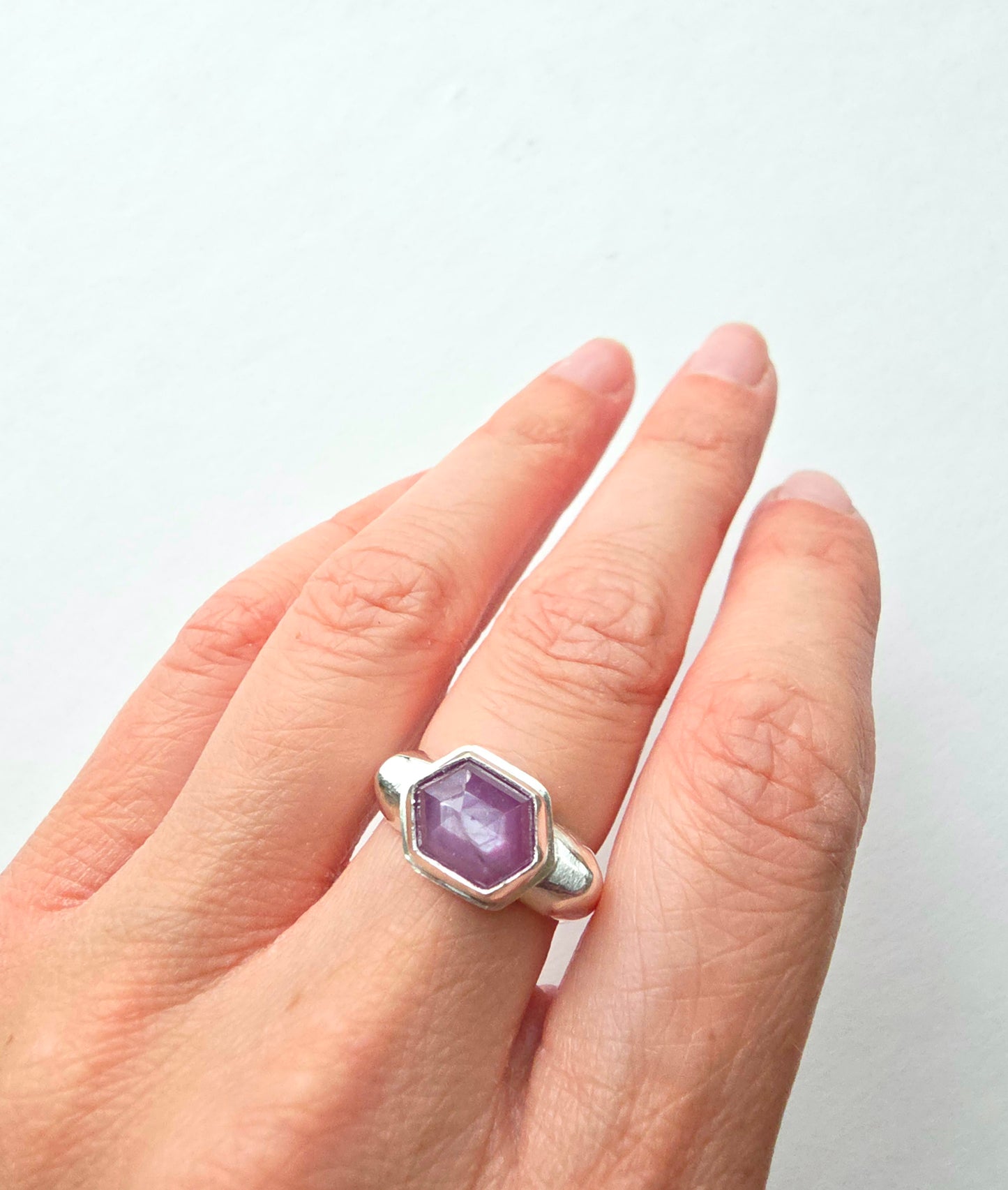 Square Ring - Star Sapphire - Size 7.5