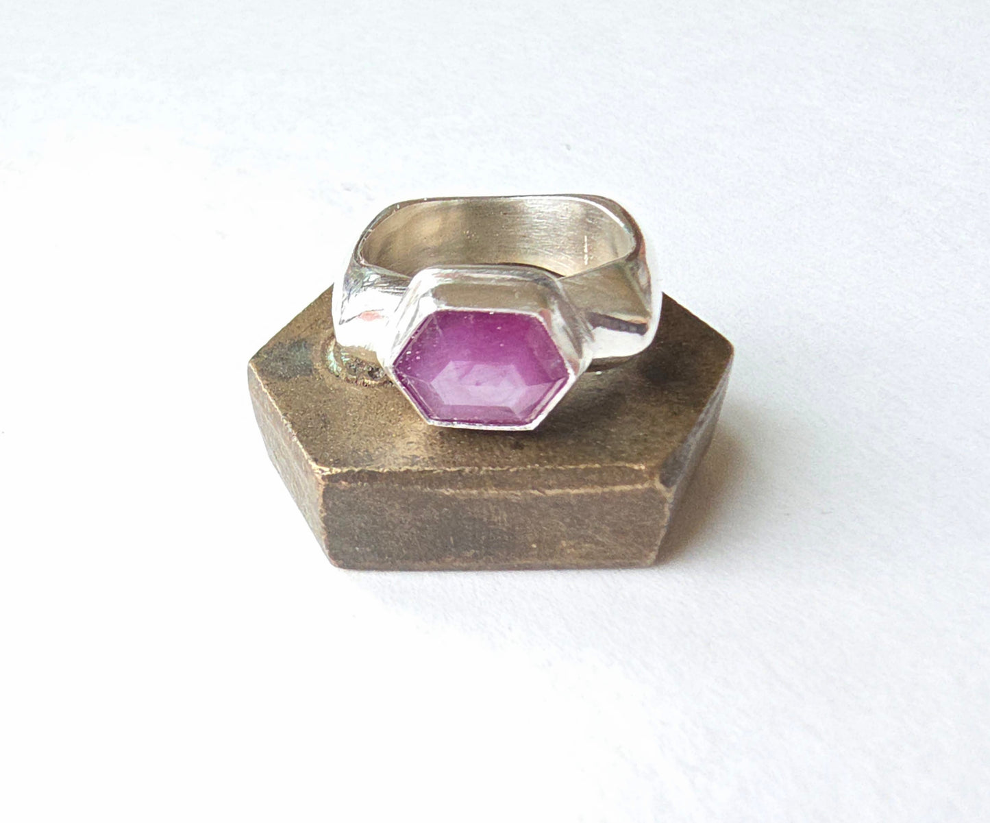 Square Ring - Star Sapphire - Size 7.5