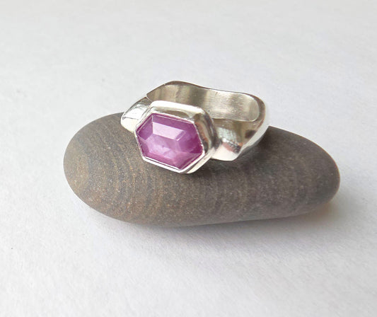 Square Ring - Star Sapphire - Size 7.5