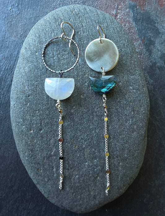 New Moon Full Moon Earrings