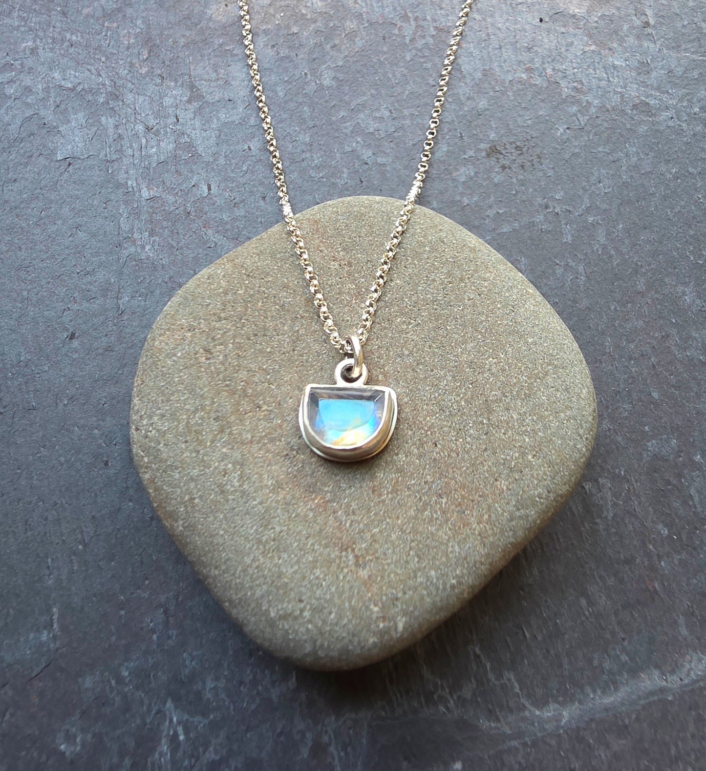 Moonstone Facet Necklace 3