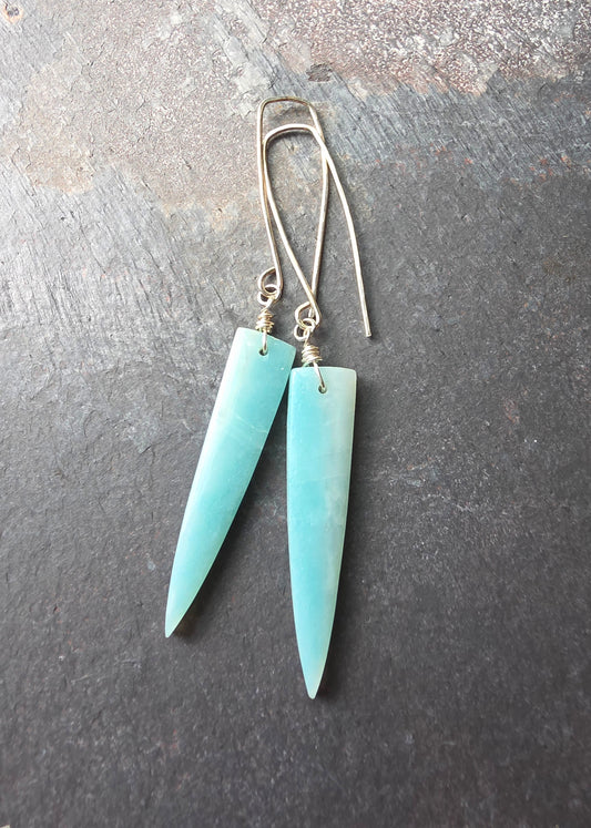 Amazonite Quill Earrings