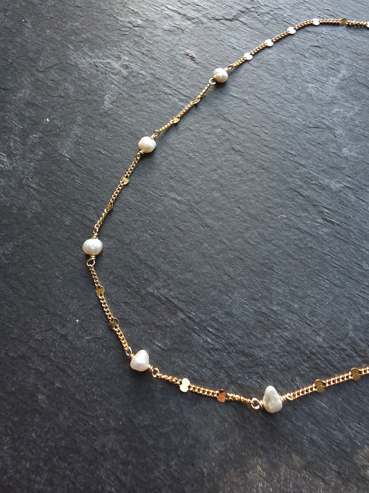 Pearl Beaded Solstice Necklace
