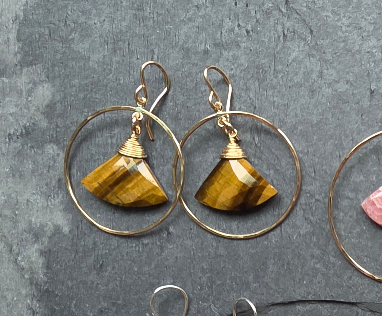Fan Earrings- Gold Fill