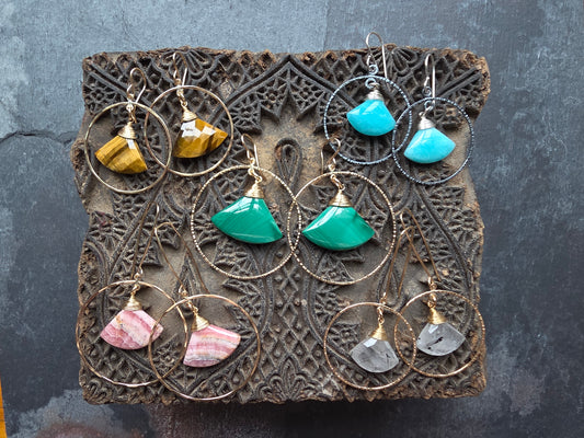 Fan Earrings- Gold Fill