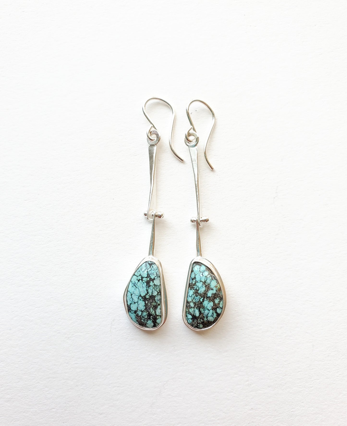 Set Hinge Earrings - Matrix Turquoise