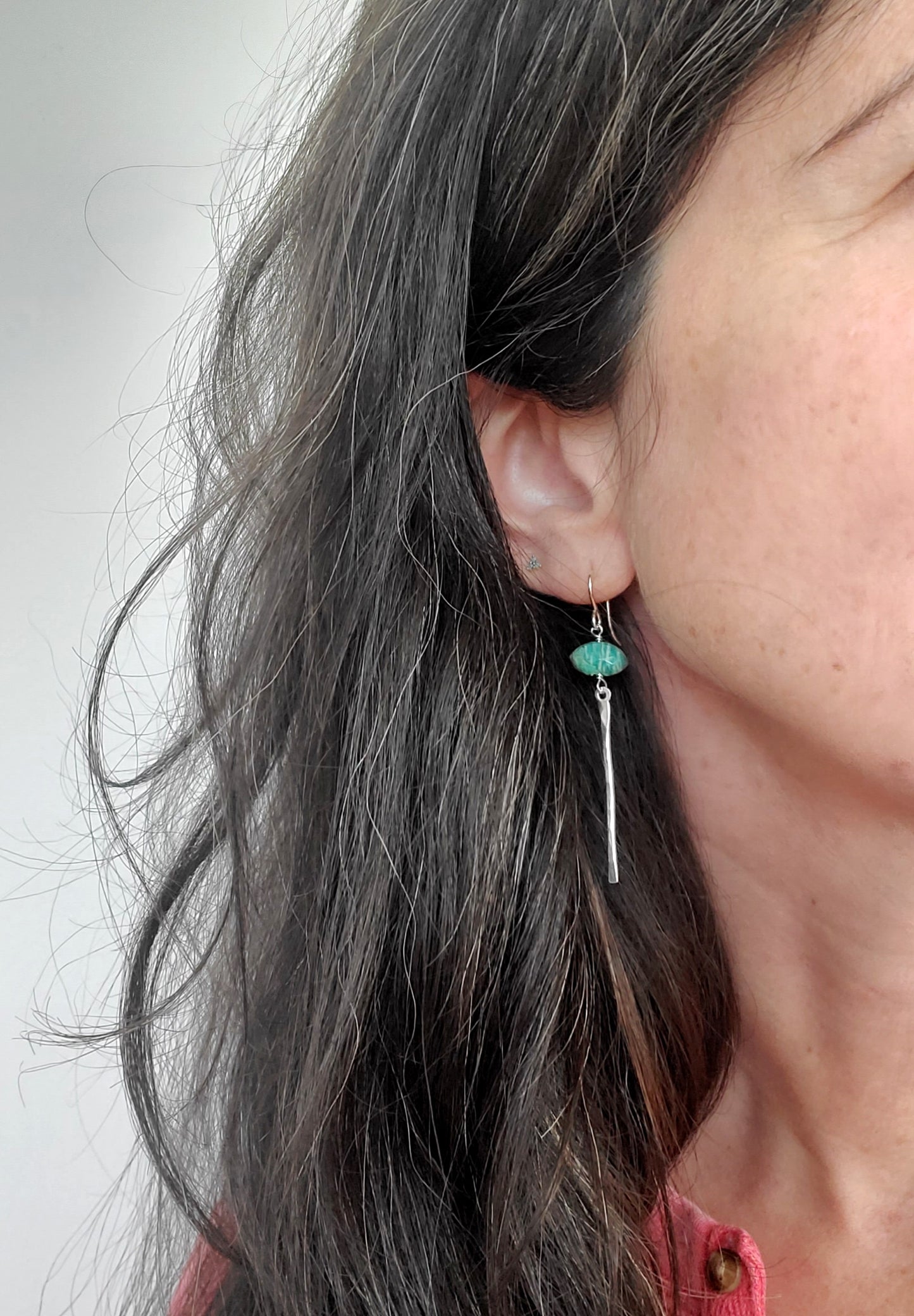 Amazonite Bar Earrings